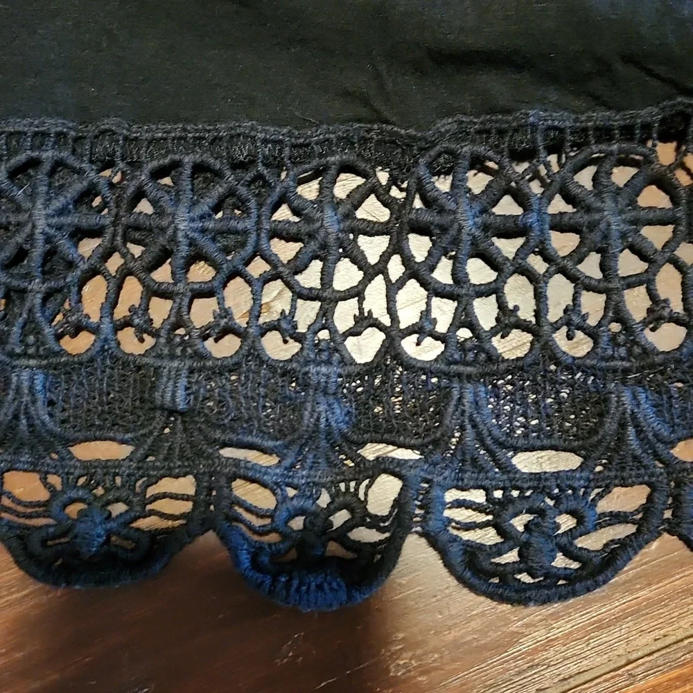 OPi Black Tank Shirt with Lace Botton (280) - Picture 6 of 6